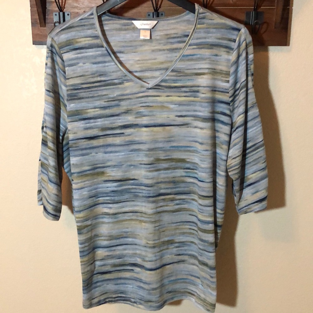 CJ Banks 3/4 Sleeve 1X knit Top